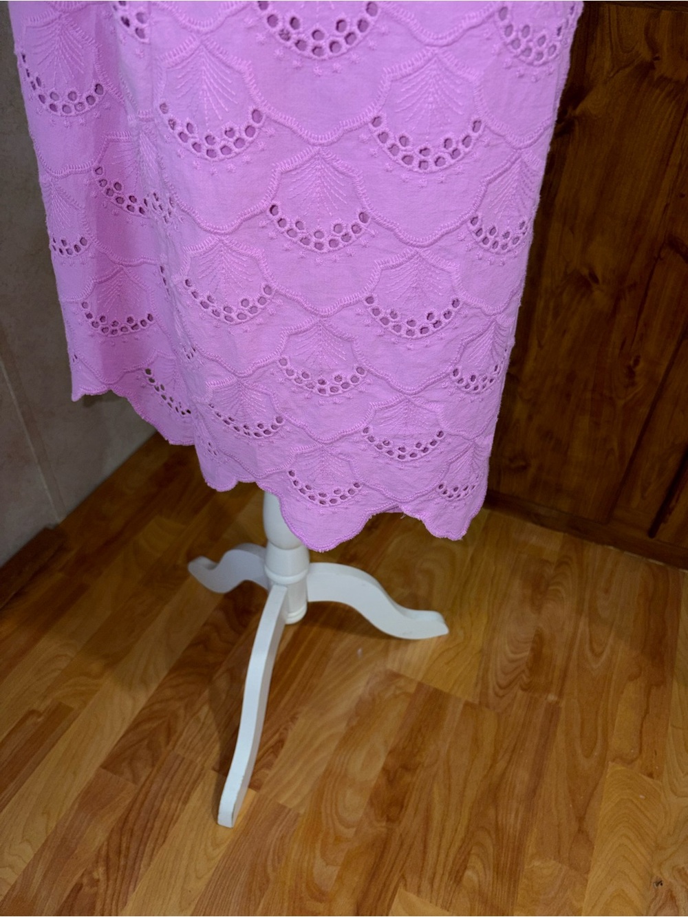 Chicos size 3 size 16 fully lined Lavender Eyelet Cotton Tunic Dress - Picture 5 of 8
